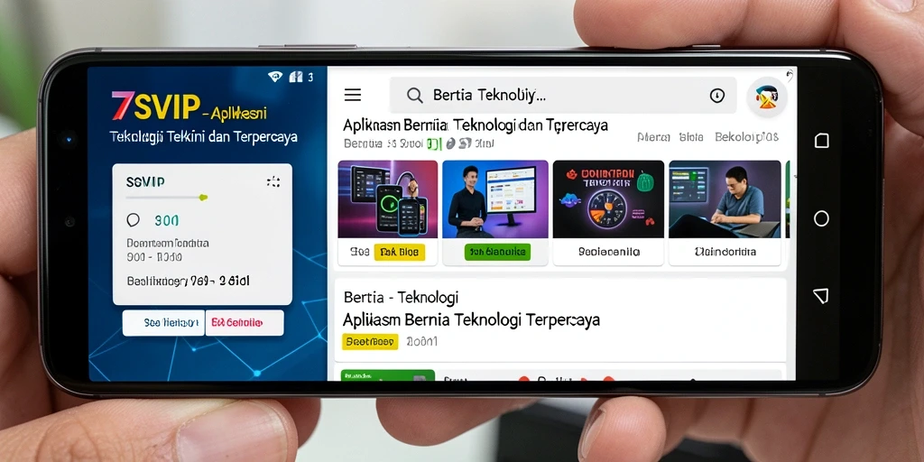Tampilan antarmuka dan fitur aplikasi teknologi 7SVIP.