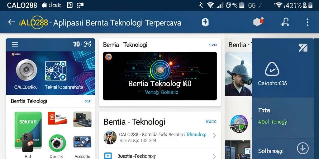 Antarmuka aplikasi CALO288 yang user-friendly dan informatif.