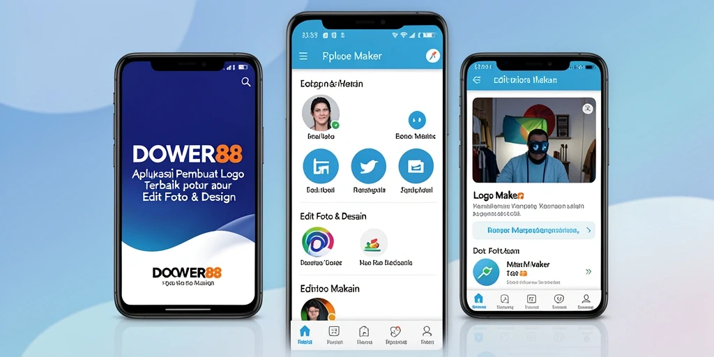 Antarmuka intuitif DOWER88 untuk pembuatan logo yang mengesankan.