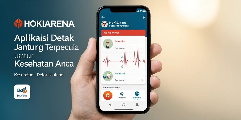 Antarmuka HOKIARENA yang modern dan informatif untuk pemantauan detak jantung.