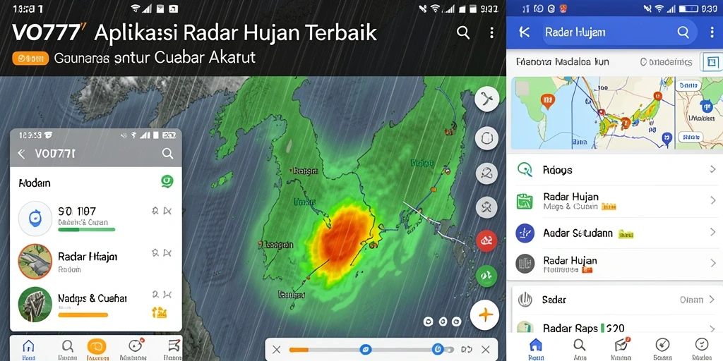 Tampilan antarmuka VO777 yang informatif dan interaktif untuk Radar Hujan.