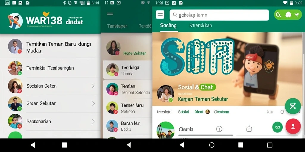 Antarmuka WAR138 yang ramah pengguna untuk Teman Sekitar.
