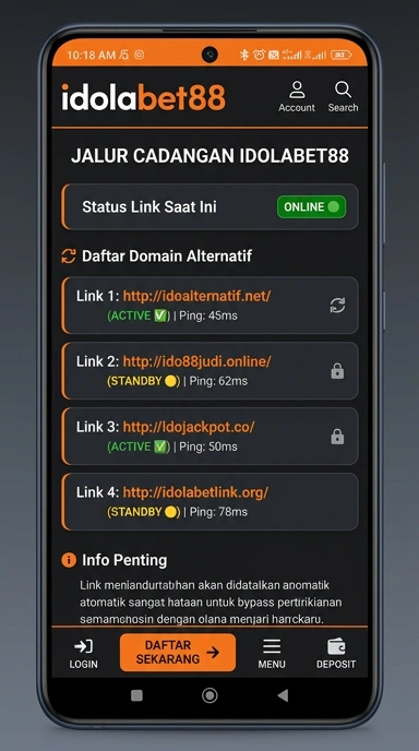 Halaman Link Alternatif idolabet88 untuk Pengguna Android