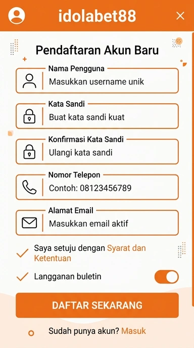 Cara Daftar Akun Baru idolabet88 Secara Mudah
